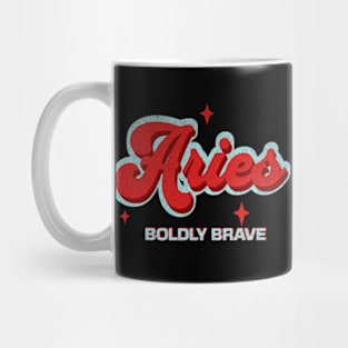 Aries Boldly Brave Zodiac Sign Astrology Birthday Star Mug